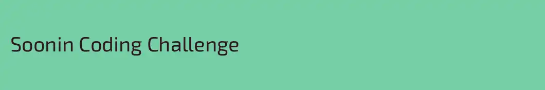 Soonin Coding Challenge